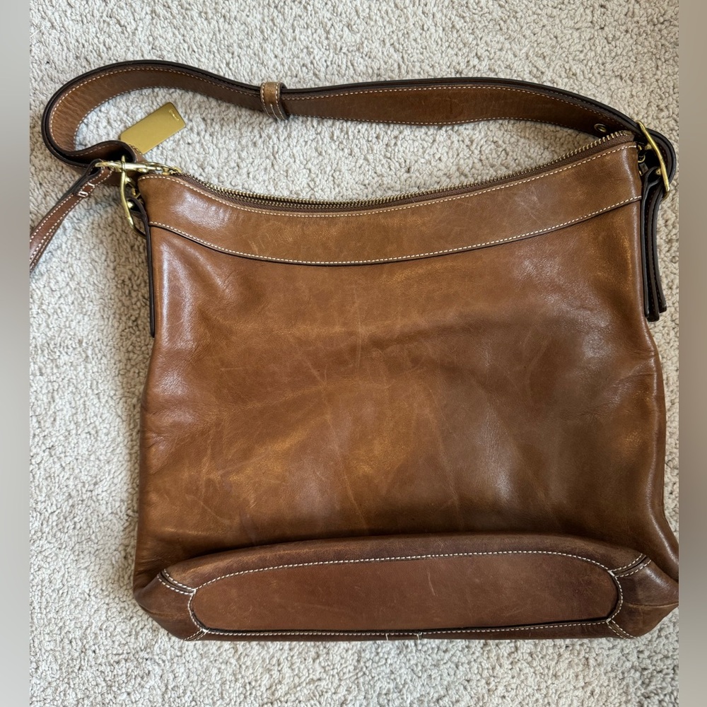 Leather coach bag